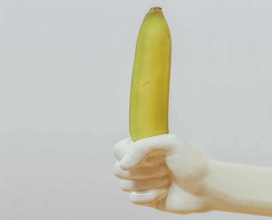 banan symbolizuje powiększonego penisa